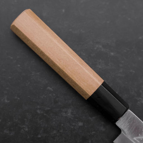 Petty Blue Steel #1 Stainless Clad Polished Buffalo Magnolia Handle 150mm (5.9”)-[Musashi]-[Japan-Küchenmesser]