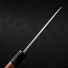 Petty Blue Steel #2 Edelstahlummantelung Nashiji Büffelhorn und Teakholz Griff 135mm-[Musashi]-[Japan-Küchenmesser]