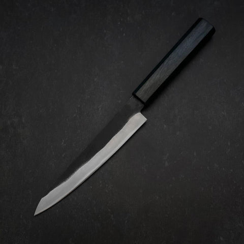 Petty Blue Steel #2 Kurouchi Dark Blue Urushi Handle 150mm (5.9”)-[Musashi]-[Japan-Küchenmesser]