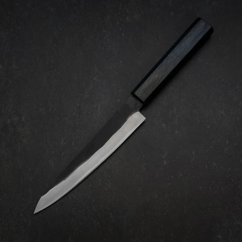 Petty Blue Steel #2 Kurouchi Dunkelblauer Urushi Griff 150mm-[Musashi]-[Japan-Küchenmesser]