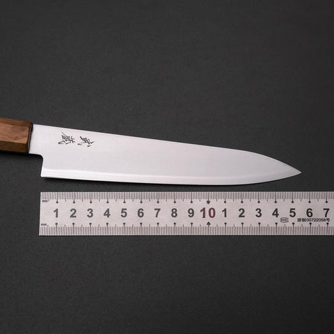 Petty Blue Steel #2 Poliert Olivenholz Griff 150mm-[Musashi]-[Japan-Küchenmesser]