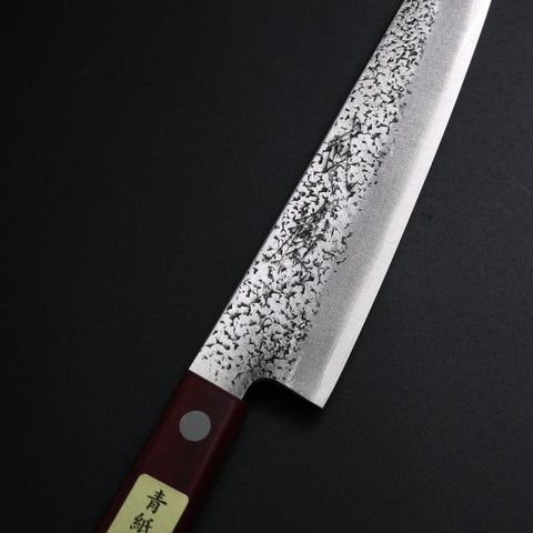Petty Blue Super Nashiji Red Western Handle 150mm (5.9”)-[Musashi]-[Japan-Küchenmesser]