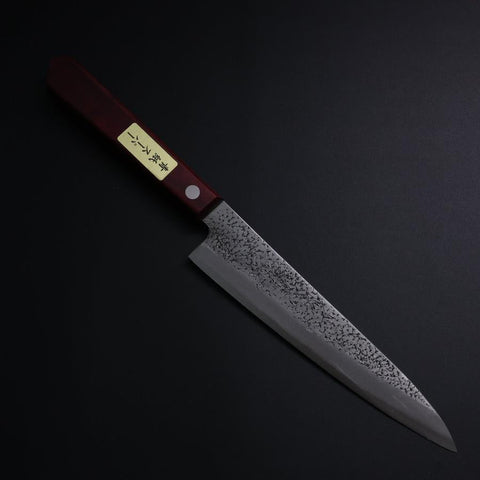 Petty Blue Super Nashiji Red Western Handle 150mm-[Musashi]-[Japanese-Kitchen-Knives]