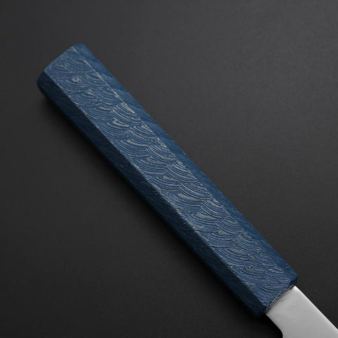 Petty Chromax Poliert Blauer Urushi Griff 150mm-[Musashi]-[Japan-Küchenmesser]
