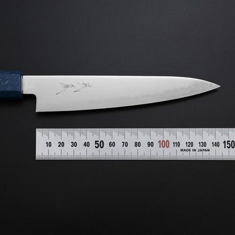 Petty Chromax Poliert Blauer Urushi Griff 150mm-[Musashi]-[Japan-Küchenmesser]
