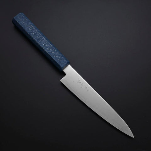 Petty Chromax Poliert Blauer Urushi Griff 150mm-[Musashi]-[Japan-Küchenmesser]