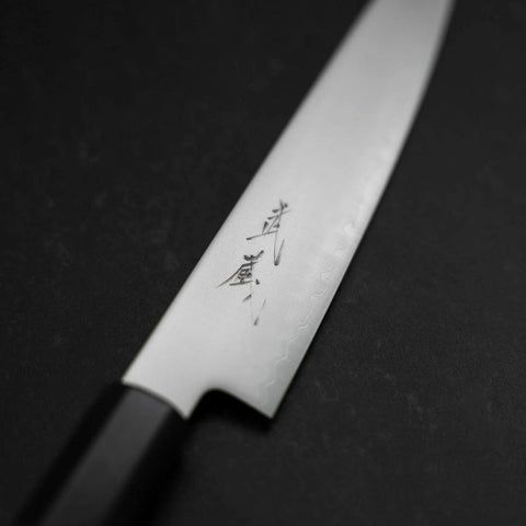 Petty Chromax Poliert Büffelhorn und Ebenholz Griff 150mm-[Musashi]-[Japan-Küchenmesser]