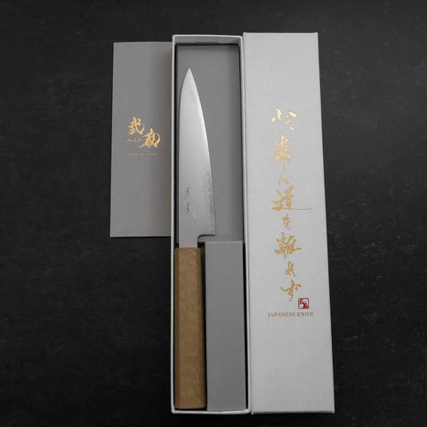Petty Chromax Polished White Urushi Handle 150mm (5.9”)-[Musashi]-[Japan-Küchenmesser]