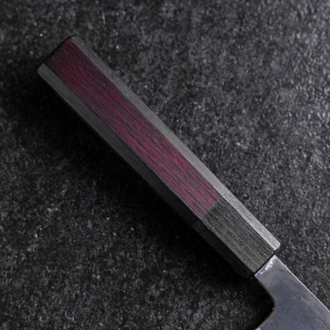 Petty Edelstahlummantelung Blue Steel #2 Kurouchi Lila Urushi Griff 150mm-[Musashi]-[Japan-Küchenmesser]