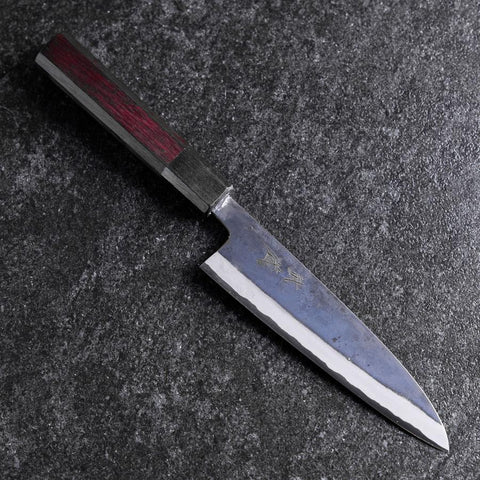 Petty Edelstahlummantelung Blue Steel #2 Kurouchi Lila Urushi Griff 150mm-[Musashi]-[Japan-Küchenmesser]