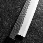 Petty Edelstahlummantelung Blue Super Kurouchi Tsuchime Büffelhorn und Magnolienholz Griff 150mm-[Musashi]-[Japan-Küchenmesser]