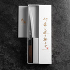 Petty Edelstahlummantelung Blue Super Poliert Rosenholz Griff 150mm-[Musashi]-[Japan-Küchenmesser]