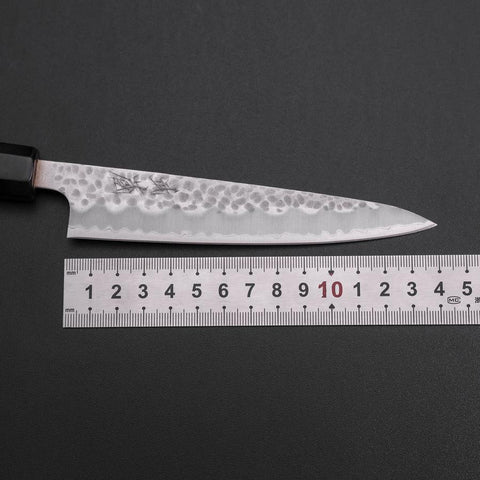 Petty Edelstahlummantelung Blue Super Tsuchime Büffelhorn und Ebenholz Griff 135mm-[Musashi]-[Japan-Küchenmesser]