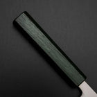 Petty Edelstahlummantelung White Steel #1 Poliert Grüner Urushi Griff 150mm-[Musashi]-[Japan-Küchenmesser]
