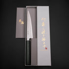 Petty Edelstahlummantelung White Steel #1 Poliert Grüner Urushi Griff 150mm-[Musashi]-[Japan-Küchenmesser]