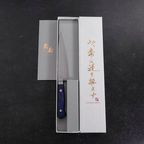 Petty Molybdän Poliert Blauer Westlicher Griff 120mm-[Musashi]-[Japan-Küchenmesser]