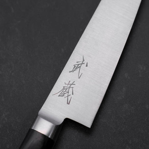 Petty Molybdän Poliert Westlicher Griff in Schwarz 120mm-[Musashi]-[Japan-Küchenmesser]