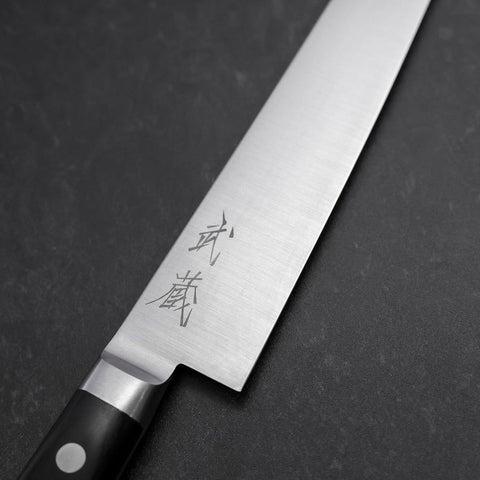 Petty Molybdän Poliert Westlicher Griff in Schwarz 150mm-[Musashi]-[Japan-Küchenmesser]