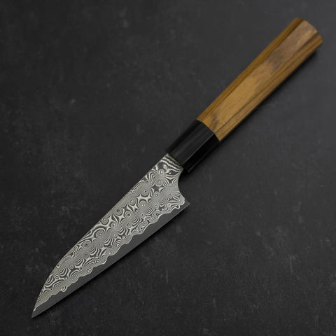 Petty SG-2 Damascus Buffalo Teak Handle 120mm (4.7”)-[Musashi]-[Japan-Küchenmesser]