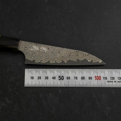 Petty SG-2 Damascus Buffalo Teak Handle 120mm (4.7”)-[Musashi]-[Japan-Küchenmesser]