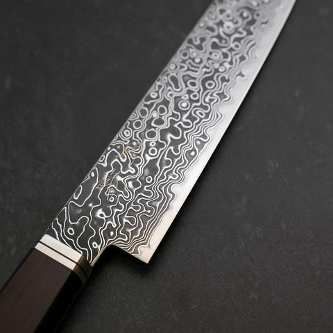 Petty SG-2 Damast Büffelhorn und Kastanienholz Griff 150mm-[Musashi]-[Japan-Küchenmesser]