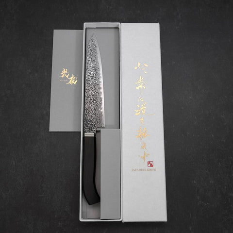 Petty SG-2 Damast Büffelhorn und Kastanienholz Griff 150mm-[Musashi]-[Japan-Küchenmesser]