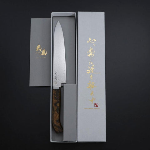 Petty SG-2 Damast Westlicher Goldener Ebenholz Griff 155mm-[Musashi]-[Japan-Küchenmesser]