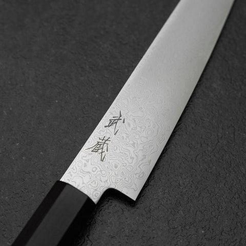 Petty SG-2 Nickel Damast Ebenholz Griff 150mm-[Musashi]-[Japan-Küchenmesser]