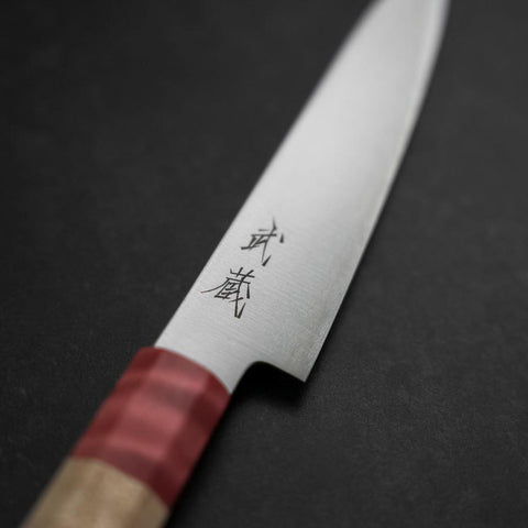 Petty SG-2 Poliert Roter Ahorn Griff 120mm-[Musashi]-[Japan-Küchenmesser]