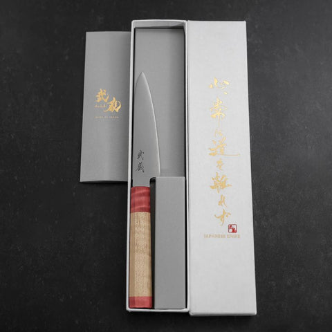 Petty SG-2 Polished Red Maple Handle 120mm (4.7”)-[Musashi]-[Japan-Küchenmesser]