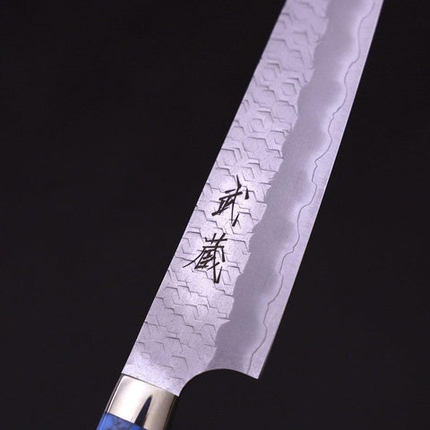 Petty SG-2 Tsuchime Blauer Türkis Griff 150mm-[Musashi]-[Japan-Küchenmesser]
