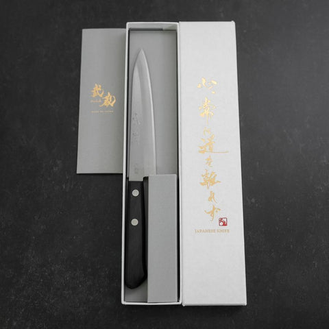 Petty SK Steel Poliert Westlicher Schwarzer Griff 150mm-[Musashi]-[Japan-Küchenmesser]