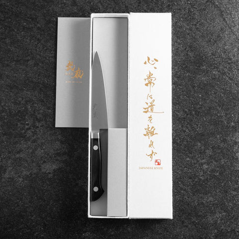Petty SKD12 Poliert Schwarzer Westlicher Griff 120mm-[Musashi]-[Japan-Küchenmesser]