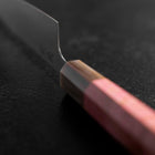 Petty SLD Kagami Büffelhorn und Dunkel-Rosa Ahornholz Griff 130mm-[Musashi]-[Japan-Küchenmesser]
