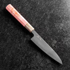 Petty SLD Kagami Büffelhorn und Dunkel-Rosa Ahornholz Griff 130mm-[Musashi]-[Japan-Küchenmesser]