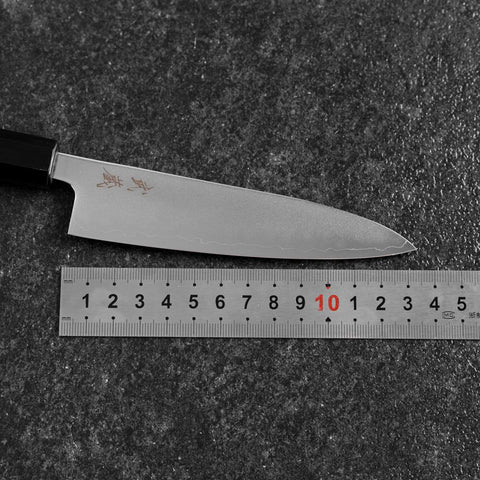 Petty SLD Kagami Büffelhorn und Walnussholz Griff 130mm-[Musashi]-[Japan-Küchenmesser]