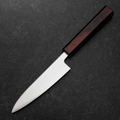 Petty SLD Mirror Red Urushi Handle 130mm-[Musashi]-[Japanese-Kitchen-Knives]