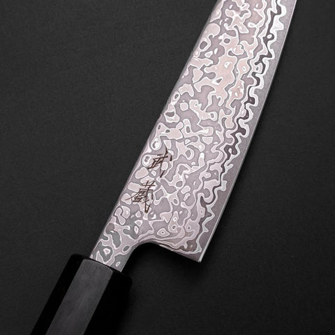 Petty SLD Schwarzer Damast Ebenholz Griff 130mm-[Musashi]-[Japan-Küchenmesser]