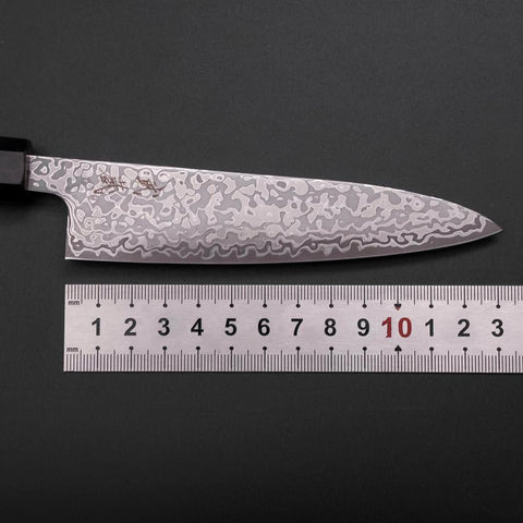 Petty SLD Schwarzer Damast Ebenholz Griff 130mm-[Musashi]-[Japan-Küchenmesser]