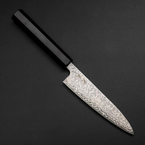 Petty SLD Schwarzer Damast Ebenholz Griff 130mm-[Musashi]-[Japan-Küchenmesser]
