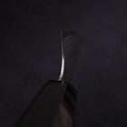 Petty Silver Steel #3 Damast Büffelhorn und Ebenholz Griff 150mm-[Musashi]-[Japan-Küchenmesser]