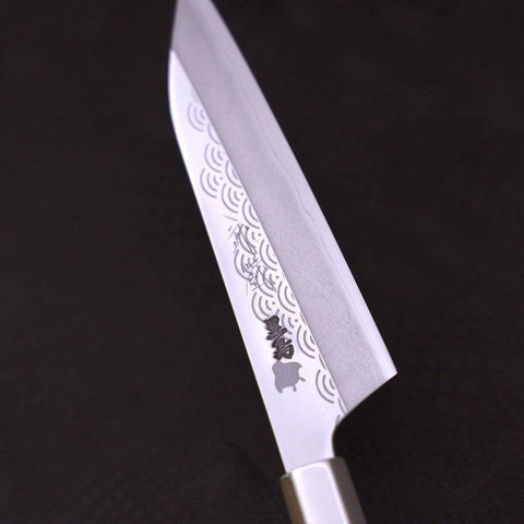 Petty Silver Steel #3 Hamachidori Walnussholz Griff 135mm-[Musashi]-[Japan-Küchenmesser]