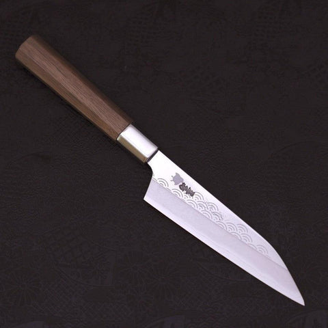 Petty Silver Steel #3 Hamachidori Walnussholz Griff 135mm-[Musashi]-[Japan-Küchenmesser]