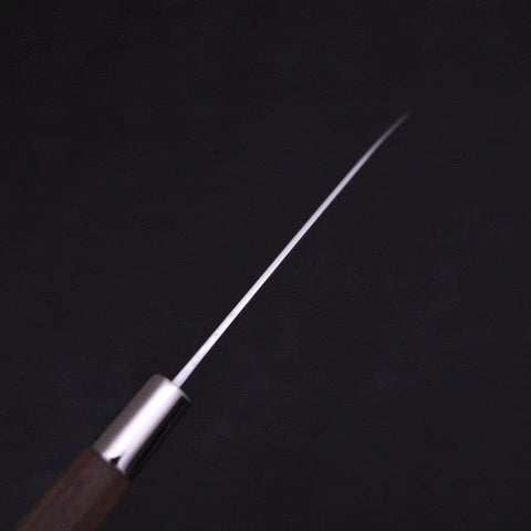 Petty Silver Steel #3 Ichimatsu Walnussholz Griff 135mm-[Musashi]-[Japan-Küchenmesser]
