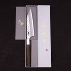 Petty Silver Steel #3 Ichimatsu Walnussholz Griff 135mm-[Musashi]-[Japan-Küchenmesser]