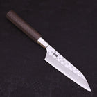 Petty Silver Steel #3 Ichimatsu Walnussholz Griff 135mm-[Musashi]-[Japan-Küchenmesser]