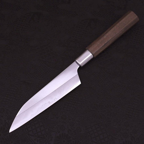 Petty Silver Steel #3 Karakusa Walnuss Griff 135mm-[Musashi]-[Japan-Küchenmesser]