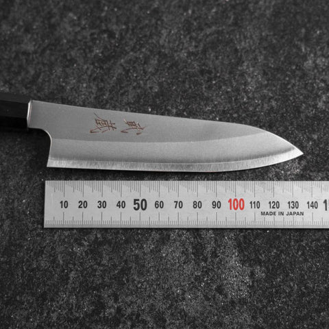 Petty Silver Steel #3 Kasumi Büffelhorn und Walnussholz Griff 135mm-[Musashi]-[Japan-Küchenmesser]
