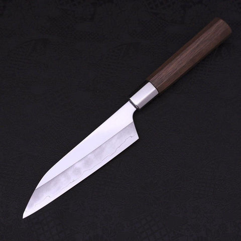Petty Silver Steel #3 Kazabana Walnuss Griff 135mm-[Musashi]-[Japan-Küchenmesser]