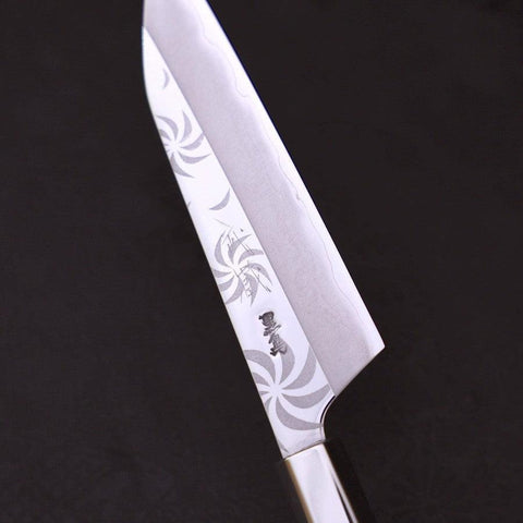 Petty Silver Steel #3 Kemanmon Walnussholz Griff 135mm-[Musashi]-[Japan-Küchenmesser]